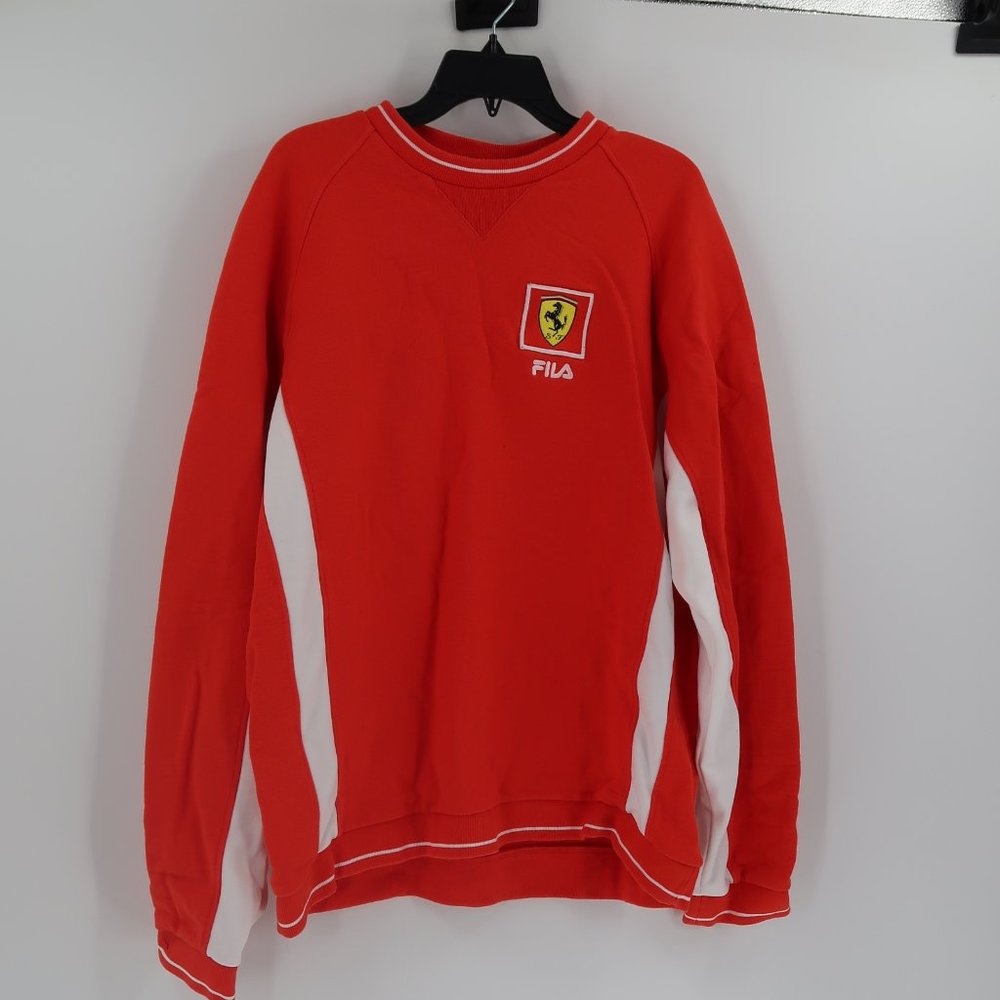 Vintage Fila Ferrari Red White Yellow Sweatshirt Size XXL